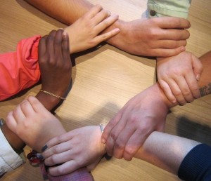 Circle of hands group therapy